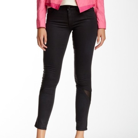ELIE TAHARI Azella Coated Low Rise Skinny Jean - Picture 1 of 8